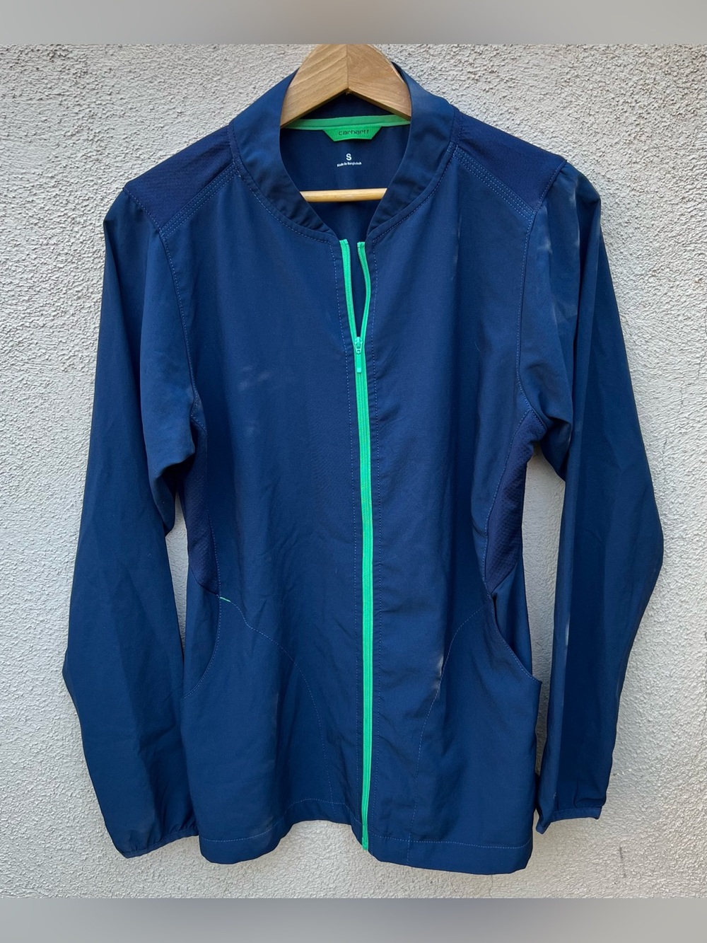 Carhartt Cross-Flex Women's Zip Front Jacket Scrub Medical Navy Blue Size Small